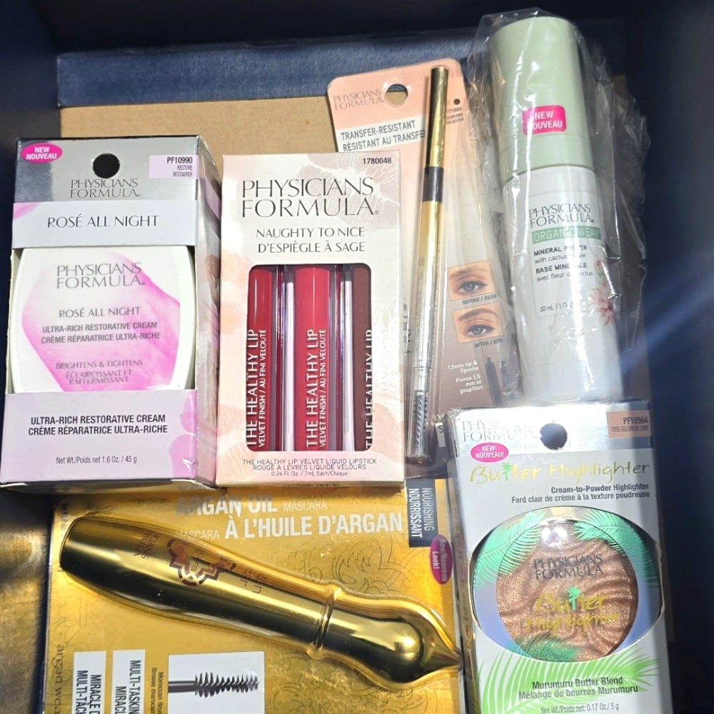Physicians Formula Makeup Bundle highlighter Lipstick primer eyelash
